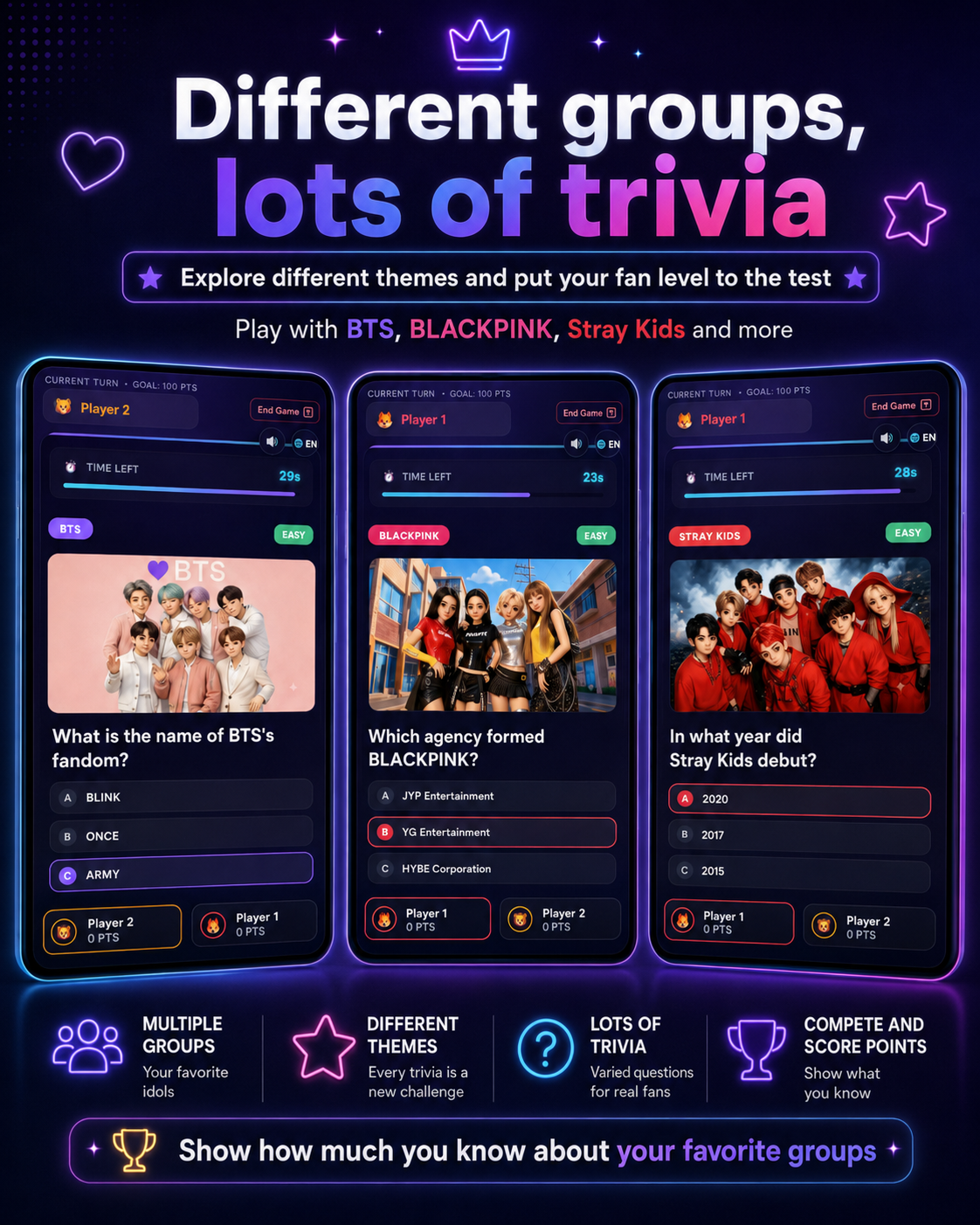 IDOL RUSH — Digital K-Pop Trivia Game
